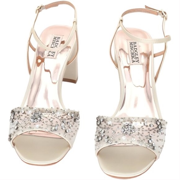 Badgley Mischka Women’s Blaine Heeled Sandal in Ivory - Picture 5 of 6